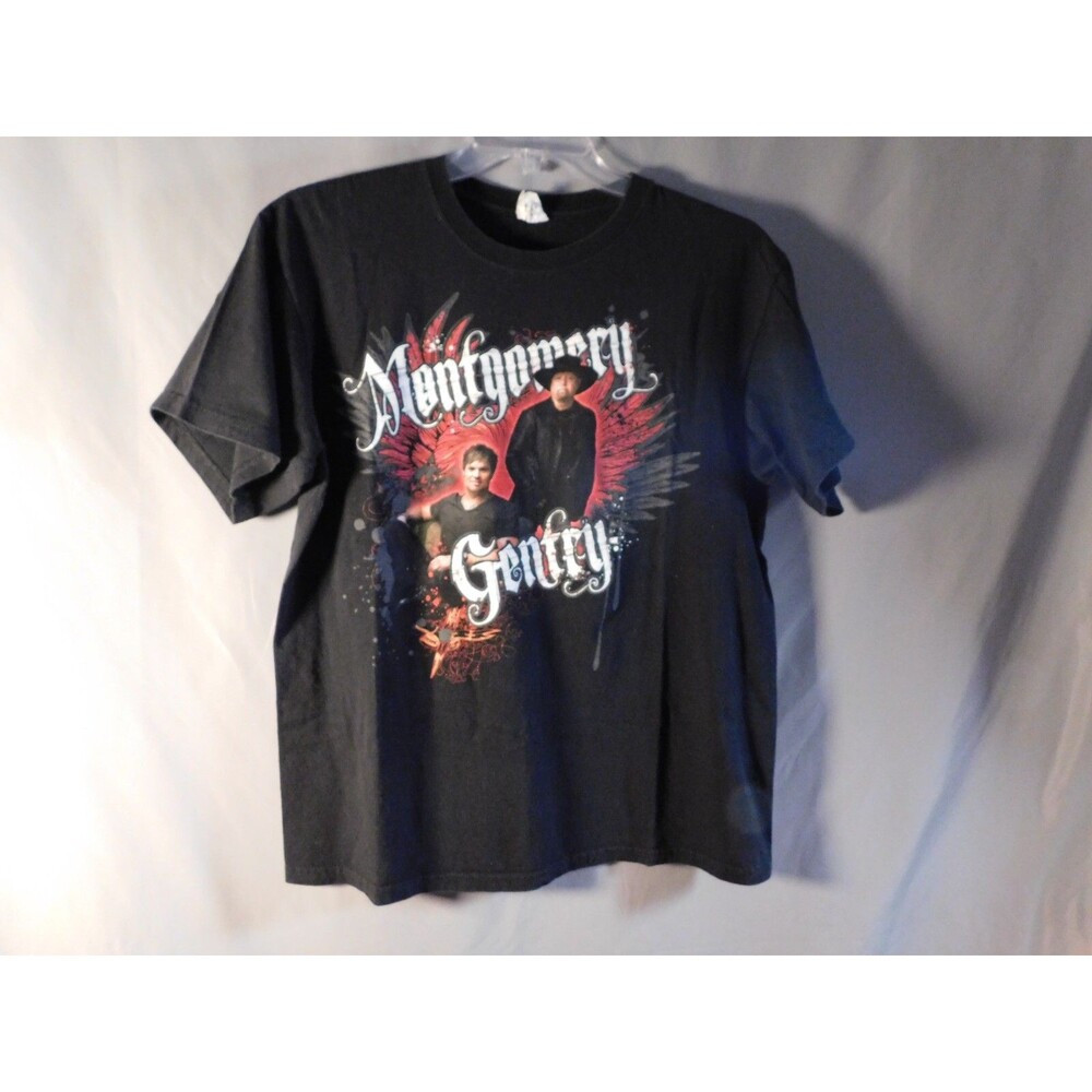 Montgomery Gentry T-Shirt Concert Black 2011 Tee Size Large